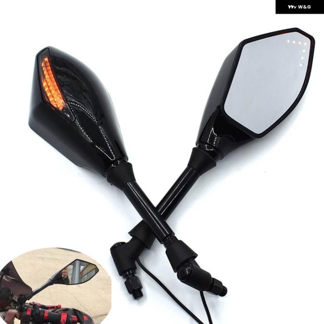 10MM バイク ミラー LEDウィンカー内蔵 MV AGUSTA BRUTALE 910R 989R 920 990 1078RR 1090
