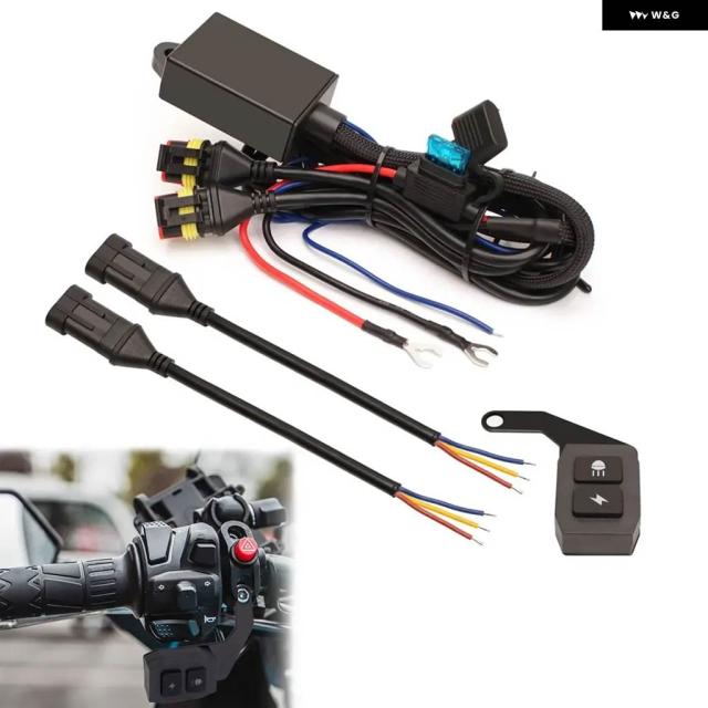 配線 ハーネス リレー フォグランプ ワイヤーオンオフスイッチ12V 120W バイク フラッシュ コントローラ ー