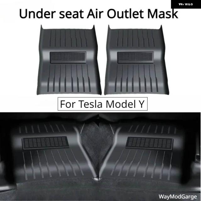 テスラ モデルY シート下エア アウトレット マスク リア エアベント 完全カバー パッド 一体型デザイン 目詰まり防止 ダスト