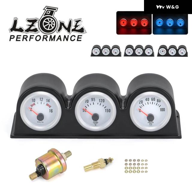 52MM 3IN1 油圧 計 油温計 水温計 電圧計 タコメーター 汎用 トリプル