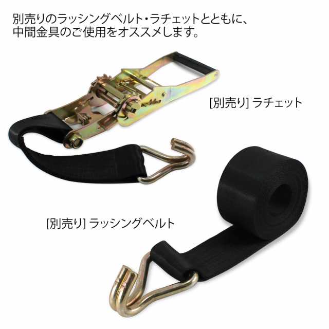 積載車用 タイヤ固縛ラッシングベルト用 中間金具 ターンピース 積載車用 タイヤ固縛ラッシングベルト用 中間金具 ターンピース