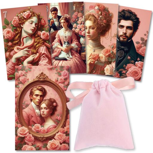 【正規品】ROMANTIC ROSE LENORMAND ロマンチックローズルノルマン【巾着ポーチつき】ルノルマンカード タロットカードの通販は 6,944円