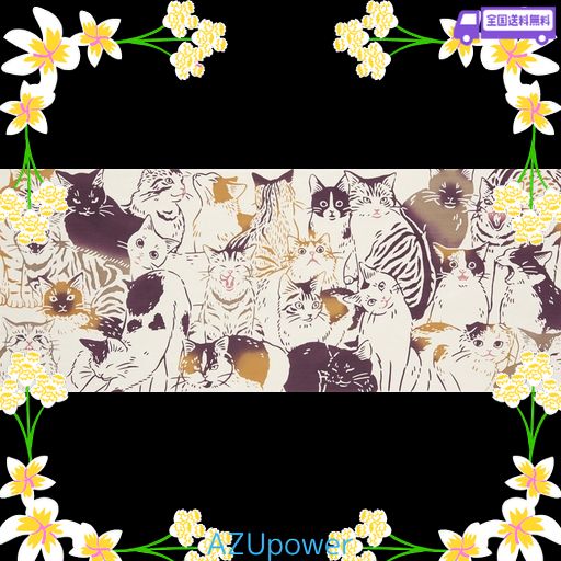 ミヤモトタオル(MIYAMOTO-TOWEL) KENEMA 手ぬぐい 注染 生き物 猫づくし 36×90CM 51692