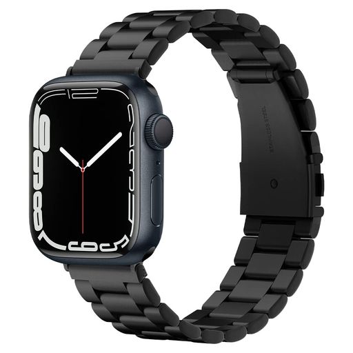 APPLE WATCH バンド ステンレス製 49MM 45MM 44MM 42MM ブラック 調整可 調整器具付き 交換ベルト チェーン APPLE WATCH ULTRA 9 / 8 SE2 7 6 SE 5 4 3 2 1 対応 メタル 3連 の通販は
