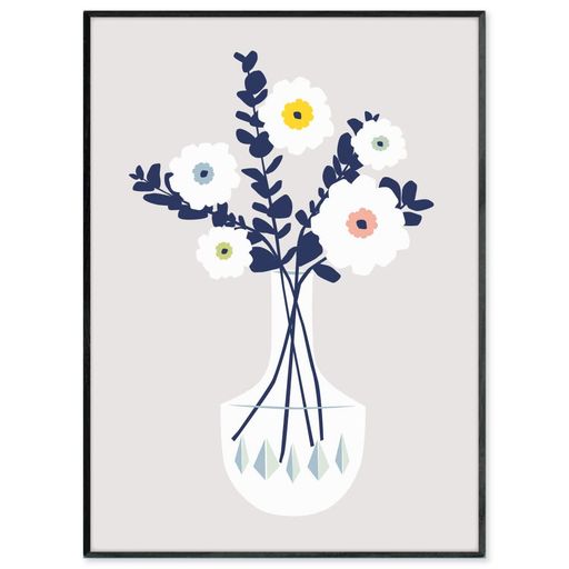 花瓶と花のパステル画アートインテリア三々サイズ debf82c7584b60b9cbff845cb0a957