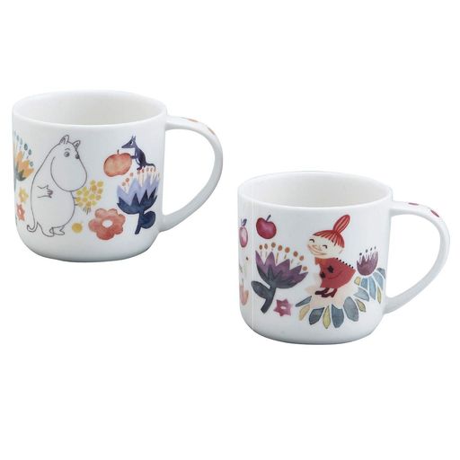 山加商店(YAMAKASYOTEN) MOOMIN ( ムーミン ) 「 ハーバリウム 」 マグカップ ペア 約350ML 電子レンジ対応 ムーミン グッズ 北欧 母の日 プレゼント 食器 ギフト 結婚祝い 日本製 MM2100-13
