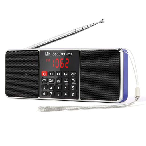 【PSE認証済】GEMEAN J-288 ポータブル ラジオ ワイド FM AM ステレオ 携帯ラジオ BLUETOOTH スピーカー (ワイヤレスブルートゥースイヤホン対応不可)
