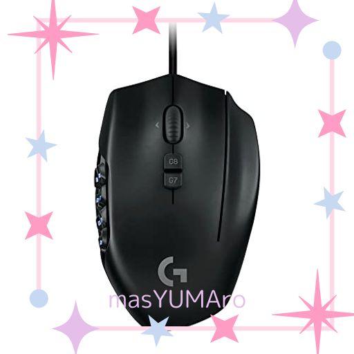 LOGICOOL G ゲーミングマウス G600T 有線 ゲーミング マウス USB 接続 LIGHTSYNC RGB MMO ゲーム向け 多ボタン 20個 プログラムボタン PC WINDOWS MAC ブラック PC WINDOW MAC G600 