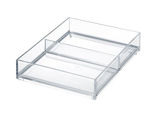 ライクイット (LIKE-IT) 収納ケース システムトレー A6(2分割) 約幅11.5X奥15.4X高3CM クリア日本製 LM-T12