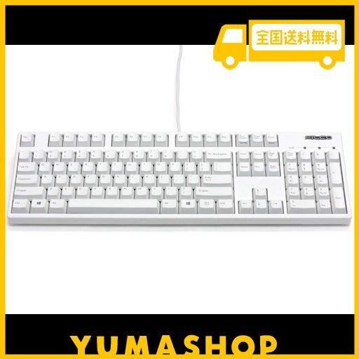 FILCO MAJESTOUCH2 HAKUA 英語配列 CHERRY MX静音赤軸 アサギキープラー付 マットホワイト FKBN104MPS/EMW2-AKP