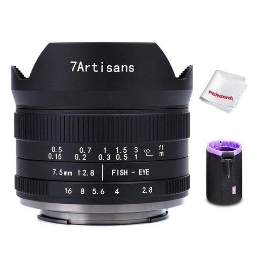 7ARTISANS 7.5MM F2.8 II 魚眼レンズ 超広角 PANASONIC/OLYMPUS M4/3マウント対応 APS-Cサイズ対応 FISH EYE II マイクロフォーサーズ