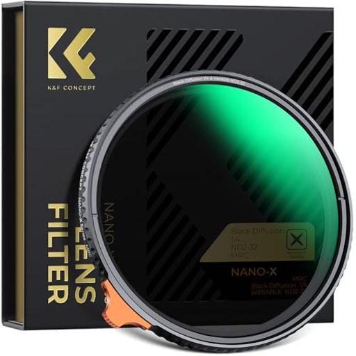 K&F CONCEPT 82MM 可変NDフィルターND2-ND32+ブラックミスト1/4 多機能
