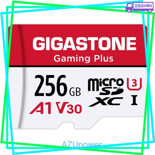 【5年交換保証】GIGASTONE(ギガストーン) マイクロSDカード 256GB NINTENDO SWITCH 動作確認済 転送速度100MB/S 高速 MICROSD FULL HD & 4K UHD動画 UHS-I A1 U3 V30 C10 