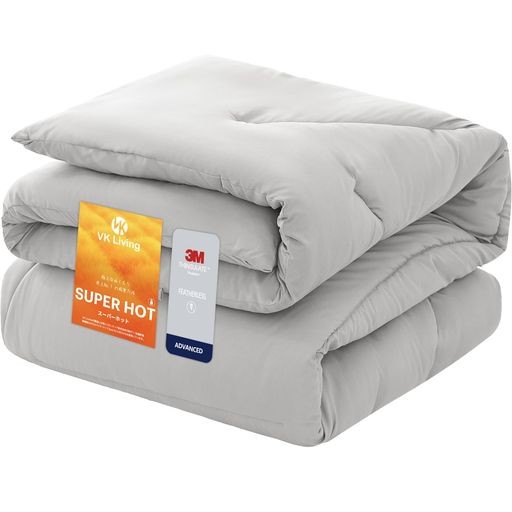 VK LIVING 掛け布団 シンサレート シングル 冬 羽毛より暖かい 洗える 2.1KG あったか オールシーズン ほこりが出にくい 身体にやさしくフィット 150X210 グレーの通販は