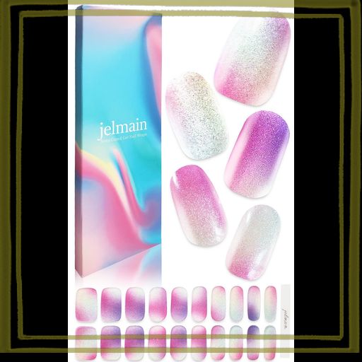 【1級ネイリスト推奨】ニュアンスネイル JELMAIN ジェルネイルシール ネイルシール 硬化タイプ ジェルネイル 貼るだけ セルフネイル ジェルマイン ピンク 紫 (マジックアワー)