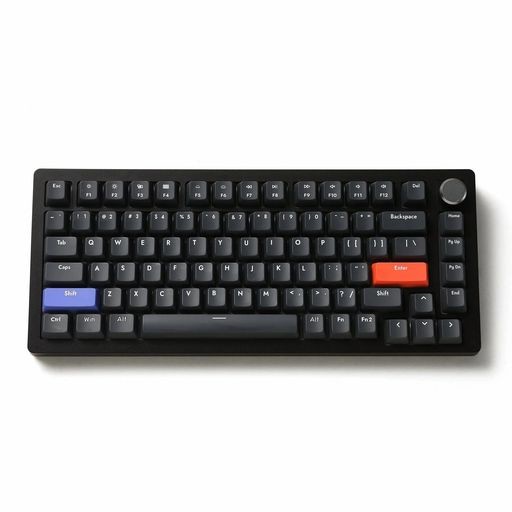 DRUNKDEER A75 ラピッドトリガー キーボード メカニカル TKL 磁気スイッチRGB 有線 USB コンパクトゲーミング用 82キー ノブ付き ゴース