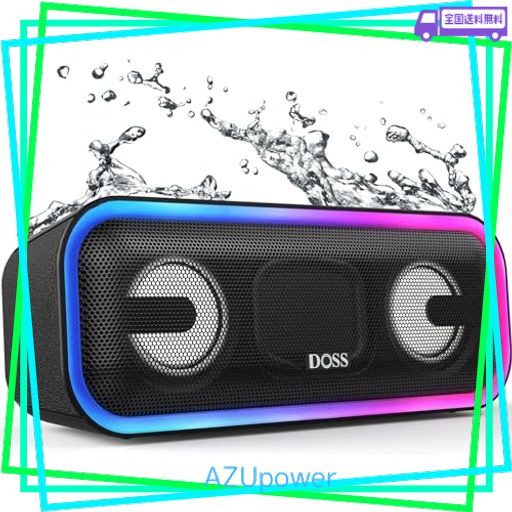 DOSS SOUNDBOX PRO+ BLUETOOTHスピーカー 24W 重低音 ワイヤレス スピーカー ポータブル 小型 ブルートゥース スピーカー【15時間再生/TWS対応/ライティング機能/IPX6