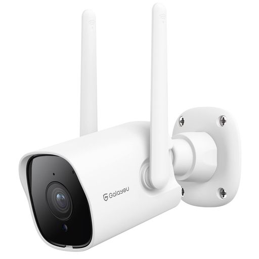 GALAYOU Y1監視カメラ小型屋外 300万画素 IP65防水カメラ 24時間常時録画 暗視撮影 2.4GWI-FI ワイヤレス ALEXA対応ネットワークカメラ 双方向音声 2.4GWIFI 動体検知 遠隔操作 家族共有 