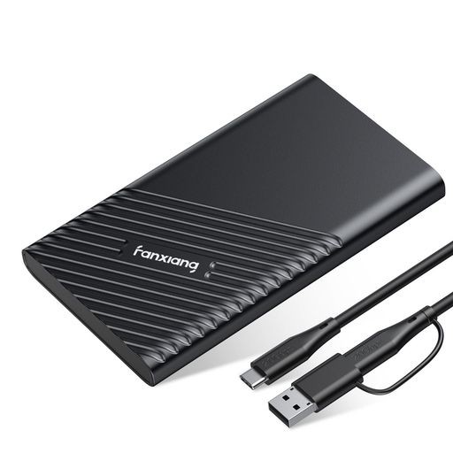 FANXIANG SSD 500GB 外付け【PS4/PS5対応】USB TYPE-C 【最大読込2050MB/S】 小型 ポータブルSSD MAC対応 防滴防塵 耐衝撃 アルミ筐体 5