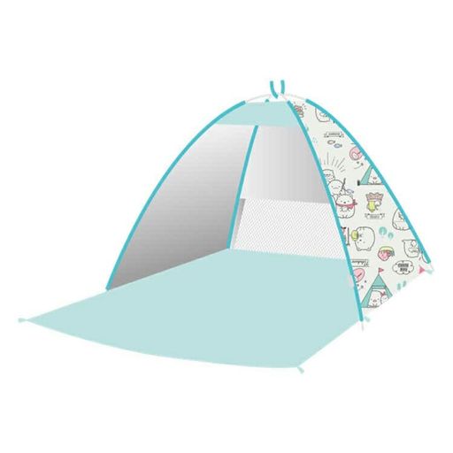 アサヒ興洋 すみっコぐらし テント ワンタッチ 3~4人用 メッシュ窓付き ライトブルー 収納袋付き ペグ付き ピクニック キャンプ アウトドア ポップアップテント