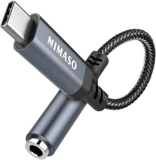 NIMASO TYPE-C イヤホン 変換 タイプC イヤホンアダプタ 3.5MM AUX USB-Cオーディジャック 電話/音量調節/音楽対応 IPHONE16 /15/IPAD/IPAD PRO/ANDROID/TYPEC機器に適用 NAD22A441