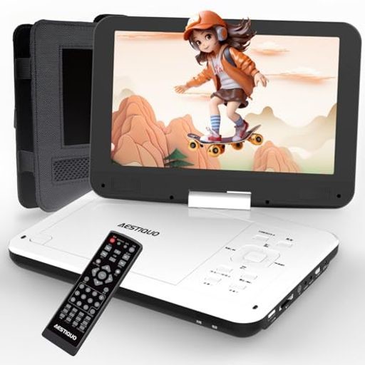【在庫僅少】 2024年新機種】AESTIQUO DVD 12.5型 ポータブルDVDプレーヤー プレーヤー