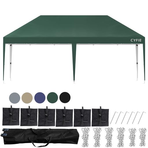 CYFIE タープテント 3M×3M/3M×6M(強化型!) サイドシート付 高