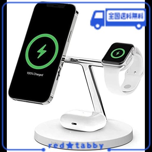 VGP 2022受賞 Belkin 3 in 1 MagSafe充電器 最大15W高速充電 MagSafe