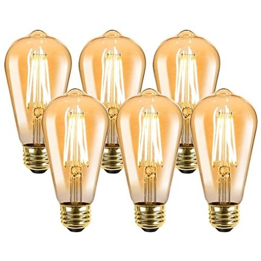 【送料無料】LEPRO LED電球 E26 エジソン電球 40W形相当 4W 電球色 2700K 全方向タイプ エジソンバルブ エジソンランプ ST64 琥珀色 470L