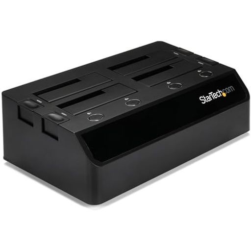 STARTECH.COM HDD/SSD スタンド/USB 3.0接続/4ベイ/2.5/3.5インチ SATA 1.0/2.0/3.0/ホットスワップ & トップローディング/USB-Aケーブル