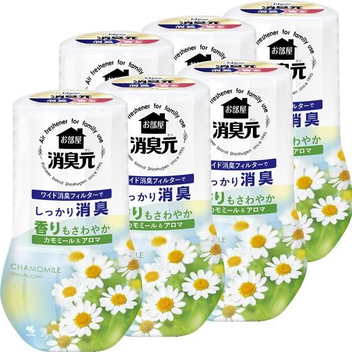 【まとめ買い】 お部屋の消臭元 カモミール & アロマの香り 消臭 芳香剤 部屋用 置き型 400ML×6個 小林製薬