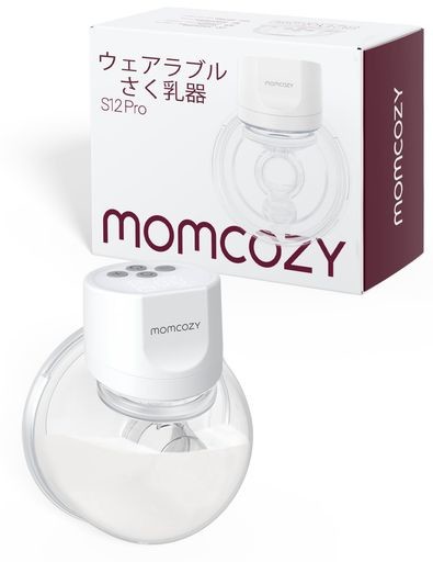 MOMCOZY S12 PRO ハンズフリー電動搾乳機、着用式ワイヤレス搾乳機、快適なダブル密封フランジ付き、3つのモードと9段階の調節が可能、ポ