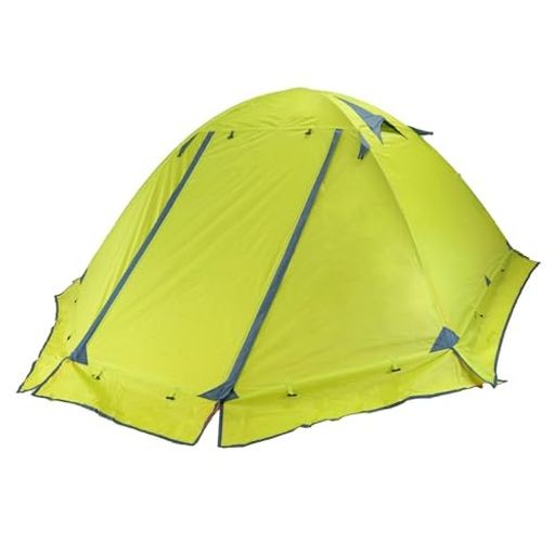 TRIWONDER 2人用 テント 4シーズン 山岳テント 軽量 防水 バックパック キャンプ ツーリング 登山 てんと 二重層 テント (グリーン - 2人