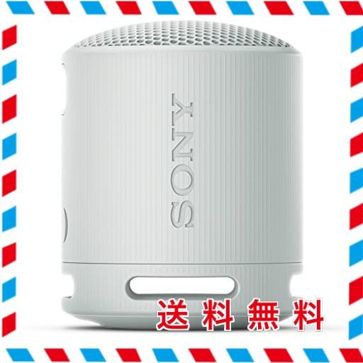 ソニー(SONY) ワイヤレススピーカー SRS-XB100:クリアな と重低音再生/防水・防塵対応 IP67/ロングバッテリー内蔵 約16時間/ハンズフリー通話対応/ステレオペア機能搭載/USB TYPE-C充電 グレー SRS-XB100 HC
