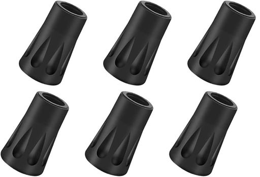 [ALLVD] トレッキングポール ラバーキャップ交換用 ゴムキャップ登山/スキー/ウォーキング/ハイキングなどほごキャツプ滑り止め耐摩耗汎用タイプ(6個セット)