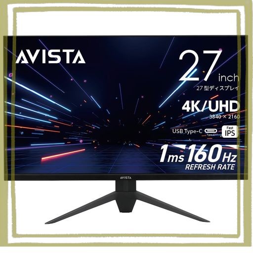 AVISTA ゲーミングモニター 27インチ 液晶 4K UHD FAST IPS 160HZ 1MS ゲームモード(FPS/RTS/MOBA) ブラック ？DGX270SCB ドウシシャ