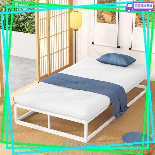 ホワイト シングルベッド パイプベッド シングル ベッドフレーム