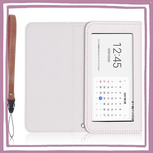 LOE(ロエ) AU/UQ GALAXY MOBILE WI-FI SCR01 モバイルルーター用 ケース 保護フィルム付き (ホワイト)