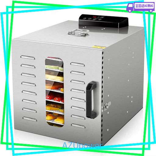 フードドライヤー 食品乾燥機 400W 360°熱風循環加熱 黒 フード