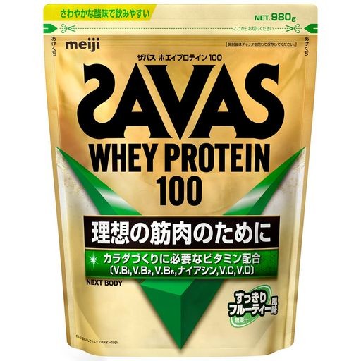 ザバス(SAVAS) ホエイプロテイン100 すっきりフルーティー風味 980G 明治 NEXT BODY の通販は 5,399円