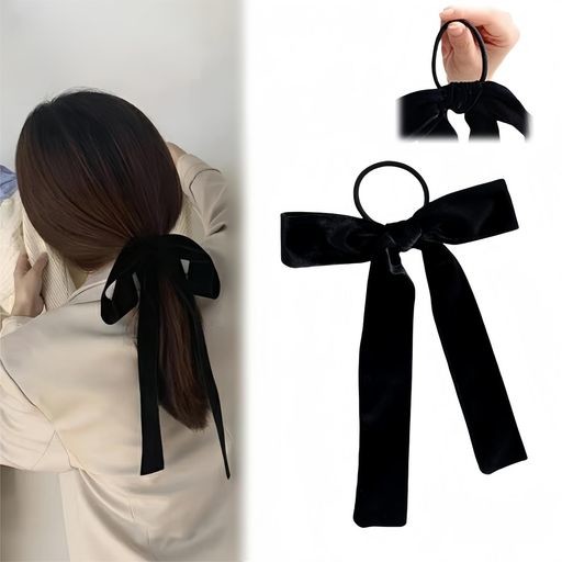ハンドメイド リボン ヘアゴム 8センチ 2個セット シンプル 入学
