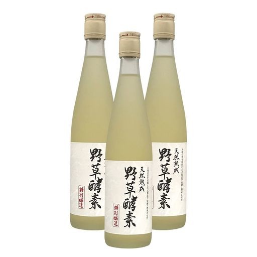 野草酵素 特別醸造 プレミアム 酵素ドリンク 500ML 3本 天然熟成 完全国産 濃い 原液100% 完全無添加 60種の厳選素材