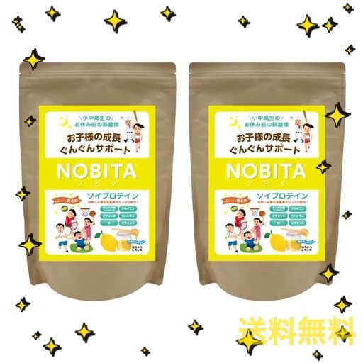 【2個セット】 NOBITA ノビタ ソイプロテイン はちみつレモン味 600G プロテイン ジュニアプロテインプロテイン FUJISTOREオリジナルステ