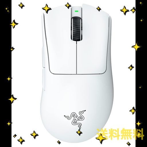 RAZER レイザー DEATHADDER V3 PRO WHITE ゲーミングマウス ワイヤレス 無線 64Gの超軽量 進化したエルゴノミック形状 最高クラスの精度