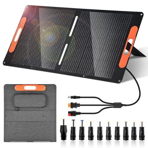 2024新登場 OTOUCH ソーラーパネル 100W 20V 折りたたみ式 ソーラーチャージャー ETFE PD65W QC3.0急速充電 並列接続可 24%高交換効率 一体化成形デザイン スマホやタブレットに充電可能 の通販は