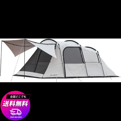 トンネルテント 大型 二室屋敷 2~4人用 ファミリー サポートポール付き