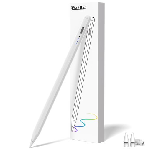 PEABONIスタイラスペンシル第2世代15分急速充電IPAD 2018-2024モデルと互換性のある-IPAD PRO 11/12.9/13(M4) 、AIR 11/13”(M2)/5/4/3、MINI 7 (A17 PRO)/6/5、IPAD 