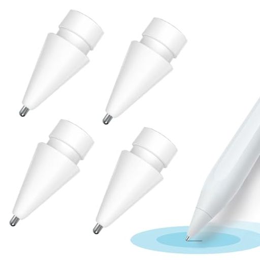 アップルペンシル 交換用ペン先 高感度 耐摩 ペン先 APPLE PENCIL 第1/2/3世代交換用チップ ペンシル 替え芯 視界を遮らず アップルペンシル ペン先 4個入り