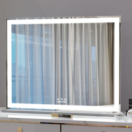 ANYHI 女優ミラー 72X56CM 大型ハリウッドメイクミラー 卓上女優