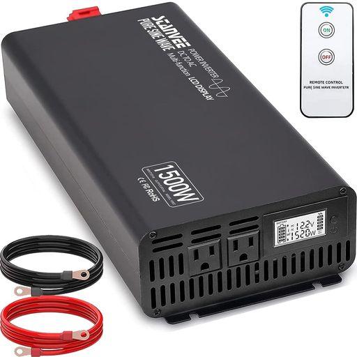 STANVEE インバーター 12V 100V 1500W 最大3000W 正弦波 60HZリモコン